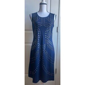 Cynthia Rowley Navy Studded Shift Dress